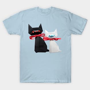 Origami Cute Cats Couple Art of Paper Folding Passion Gift T-Shirt